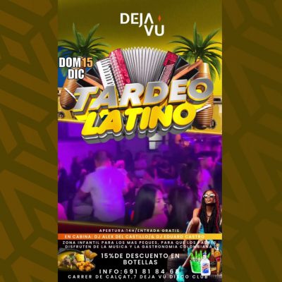 tardeo latino en Mallorca, Domingo en DEJA VÚ