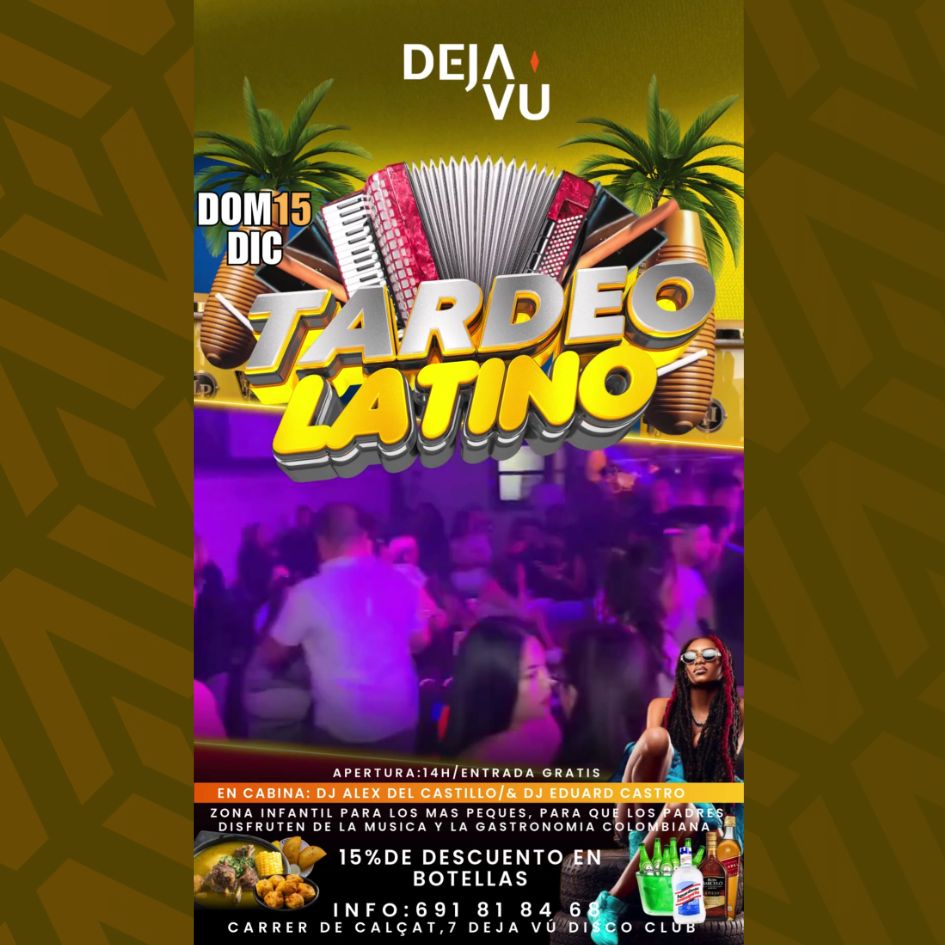 tardeo latino en Mallorca, Domingo en DEJA VÚ