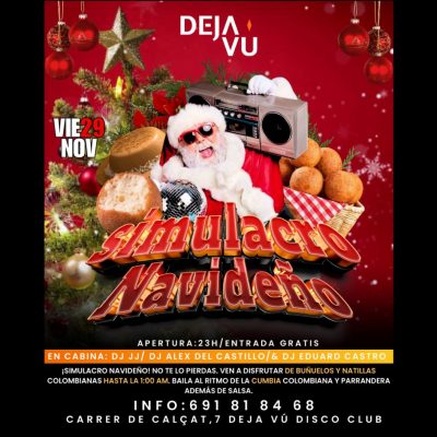 simulacro navideño en Mallorca, fiesta latina