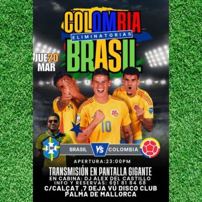 Partido Brasil vs Colombia en DEJA VÚ